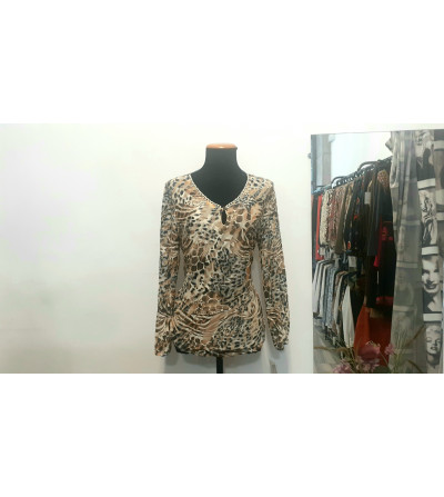 blusa animal print/animal print alkandora